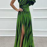 Hazel™ | Vestido Maxi Elegante de Rayas con Hombro al Descubierto