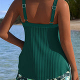Carla - Bañador de Rayas con Pantalones Cortos de Playa