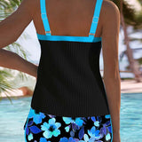 Valeria - Elegante Tankini con Pantalones Cortos Florales