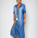 Devorah™ | Chic Denim Maxi Dress