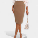 Falda Midi de Cintura Elevada
