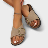 Margarida - Sandalias de corcho para mujer con diseño elegante de hebilla