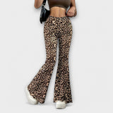 Francisca - Pantalones con estampado de leopardo