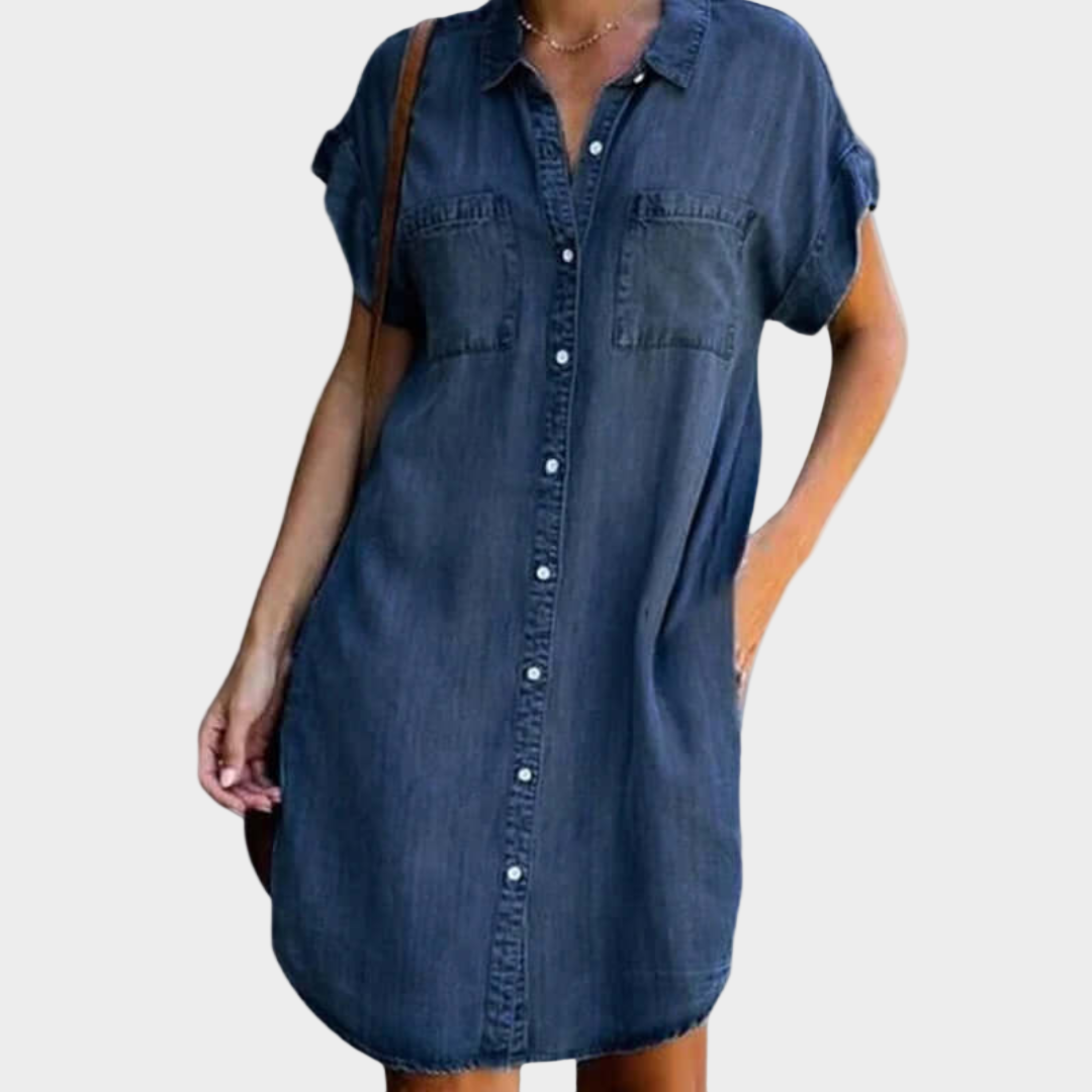 Lúcia - Vestido Casual de Denim