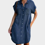 Lúcia - Vestido Casual de Denim