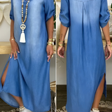 Devorah™ | Chic Denim Maxi Dress