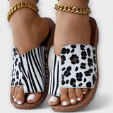 Tareyja - Sandalias Bicolor con Diseño de Leopardo