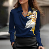 Inês - Blusa de Satén Elegante con Escote Sutil