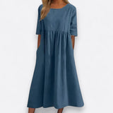 Minea - Vestido de Algodón Fresco y Transpirable