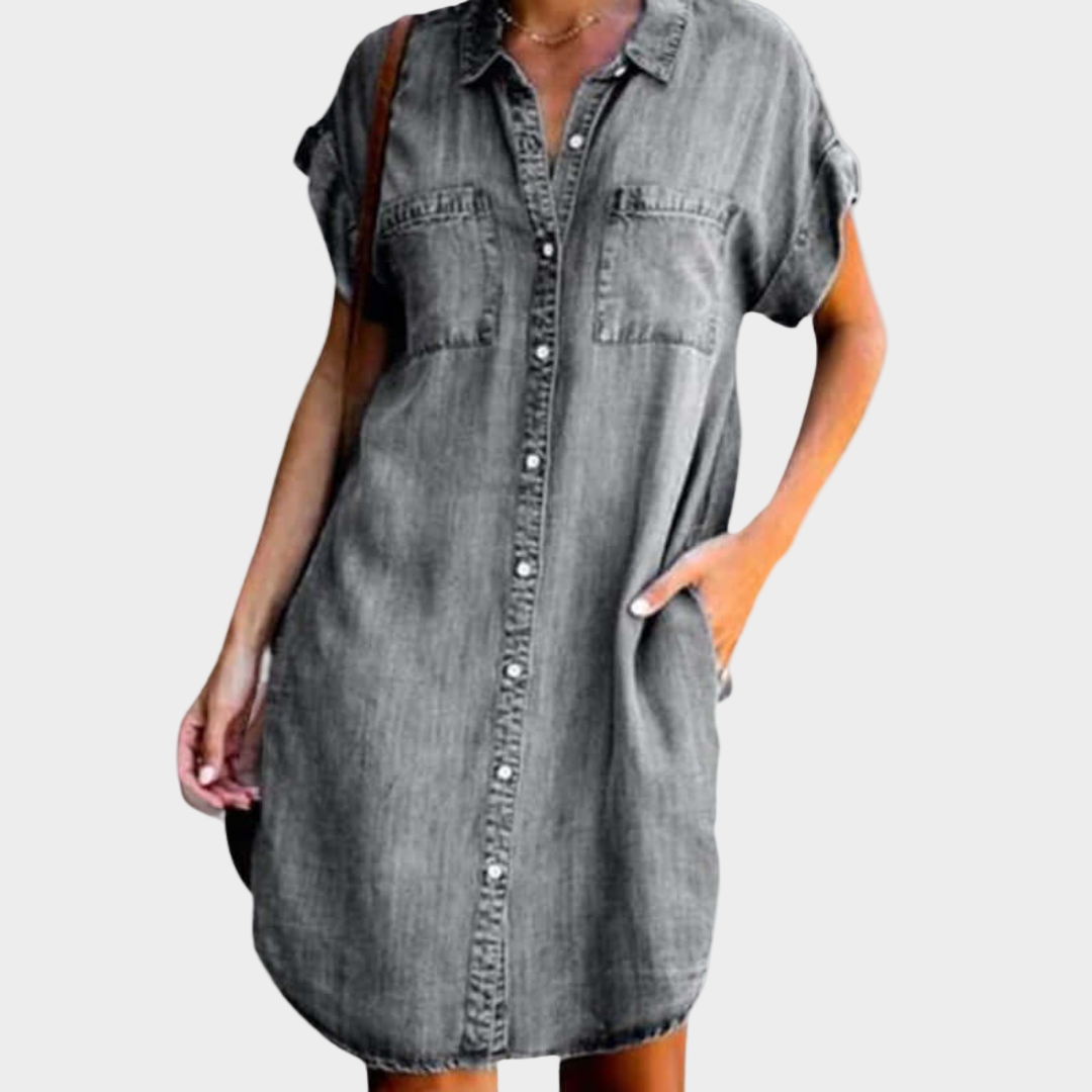 Lúcia - Vestido Casual de Denim