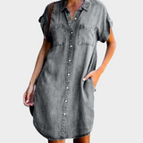 Lúcia - Vestido Casual de Denim