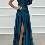 Hazel™ | Vestido Maxi Elegante de Rayas con Hombro al Descubierto