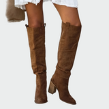 Botas ortopédicas de cuero de caña alta
