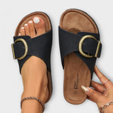 Margarida - Sandalias de corcho para mujer con diseño elegante de hebilla