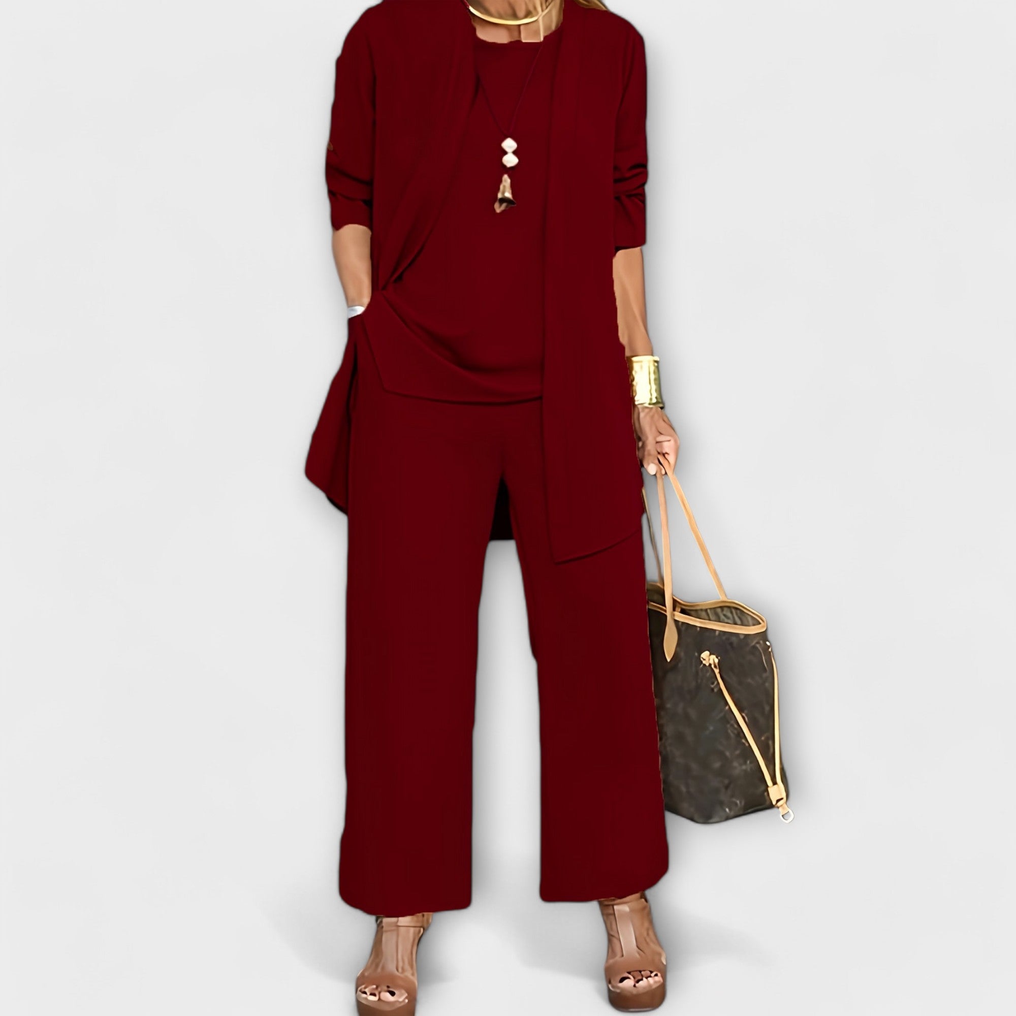 Helena - Conjunto de tres piezas para un look casual