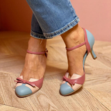 Bellarosa - Sandalias coloridas con nudo y tiras, diseño de puntera redonda