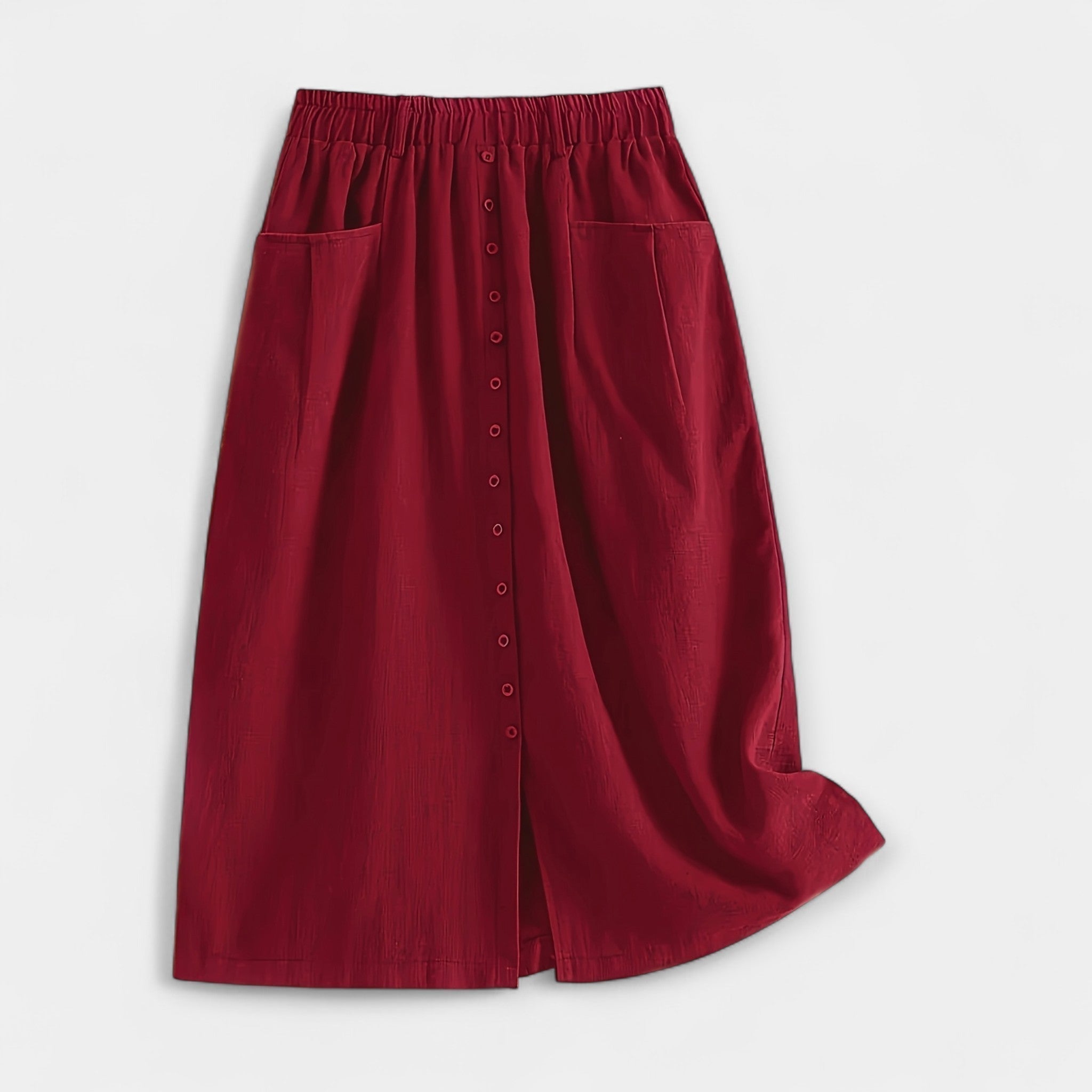Falda Midi con Efecto Lavado