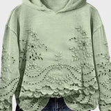 Sudadera con Capucha de Encaje Elegante