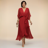 La Scintilla | Vestido de gasa con escote en forma de V