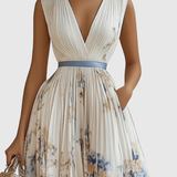 Rowella | Elegante Vestido Maxi con Pliegues