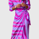 Everly | Vestido Elegante con Diseño Envolvente y Estampado