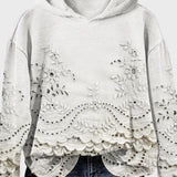 Sudadera con Capucha de Encaje Elegante