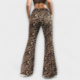 Francisca - Pantalones con estampado de leopardo