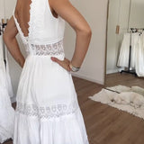 Kim - Vestido de Encaje con Escote en Forma de V