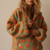 Sudadera de Forro Polar Floral - Diseño Margaritas