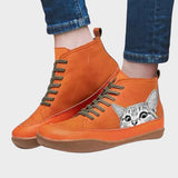 Kitty - Botas de cuero para los apasionados de los gatos