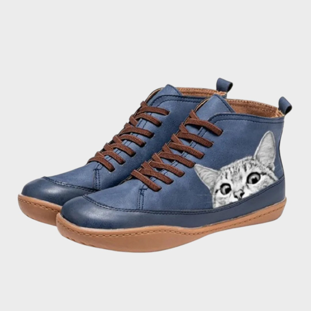 Kitty - Botas de cuero para los apasionados de los gatos
