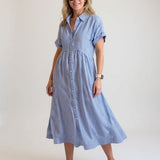 La Scintilla | Vestido Elegante de Rayas Suaves
