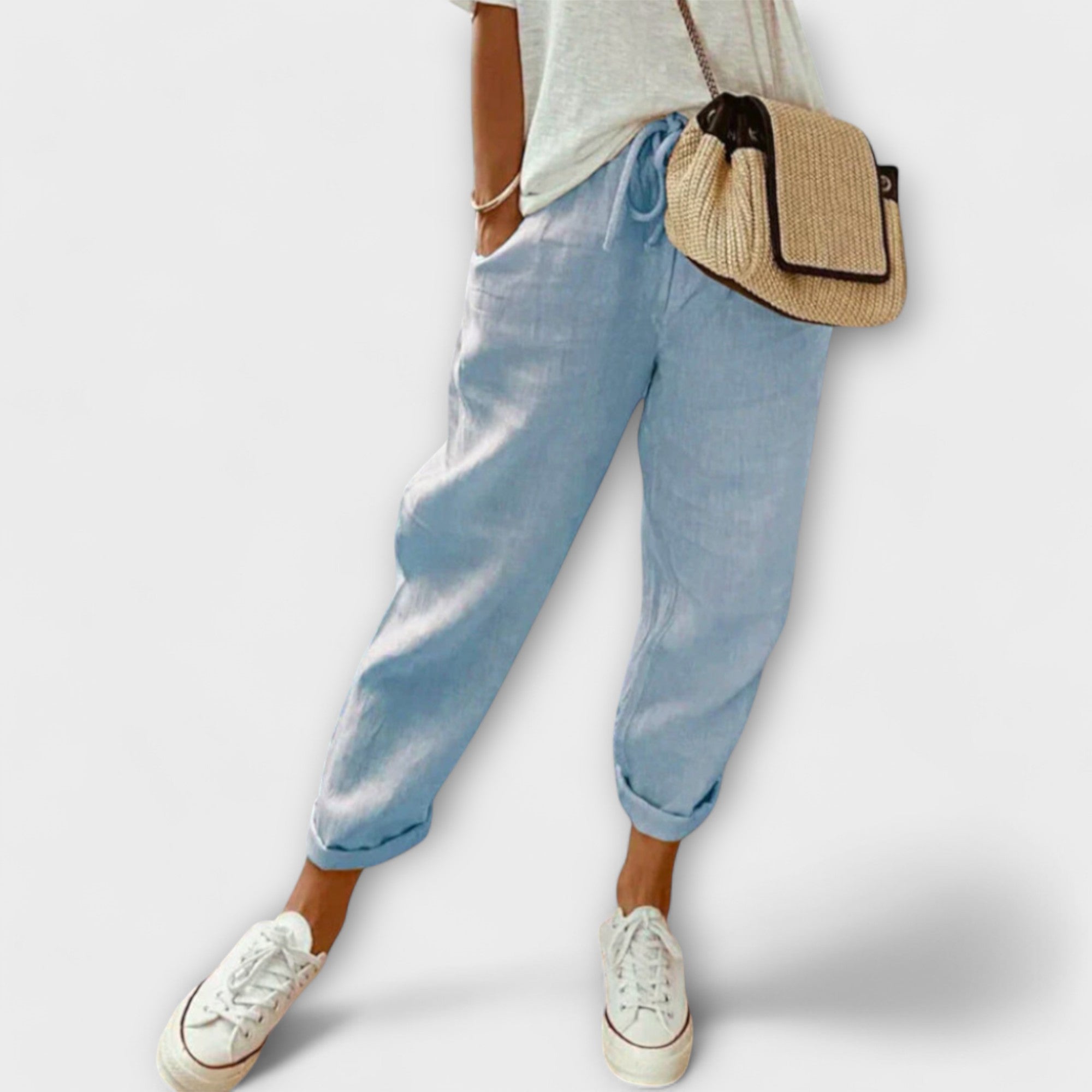 Bibi - Pantalones Casual de Lino con Estilo Moderno