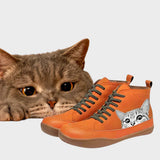 Kitty - Botas de cuero para los apasionados de los gatos