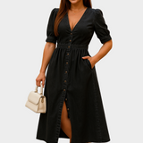 Marta - Vestido de Denim con Botones