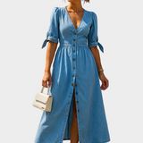Marta - Vestido de Denim con Botones