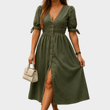 Marta - Vestido de Denim con Botones