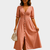 Marta - Vestido de Denim con Botones