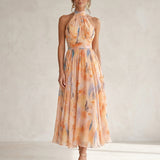 Esther™ | Vestido Halter con Estampado Acuarela
