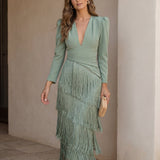 Salvia | Vestido con Borlas