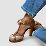 Criselmara - Elegantes y cómodas sandalias de tacón alto
