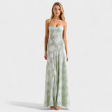 Verona - Vestido Maxi de Encaje con Estampado Floral