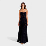 Verona - Vestido Maxi de Encaje con Estampado Floral