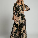 Vestido de gasa con estampado