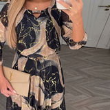 Vestido de gasa con estampado