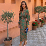 Silvia™ | Vestido midi estampado