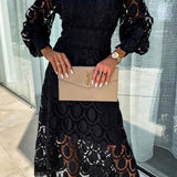 Eloah™ | Elegante Vestido Midi de Encaje