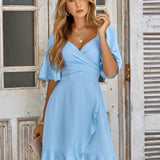 Clara - Vestido Midi Azul Claro