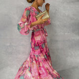 Hazel™ | Vestido Cruzado con Estampado Floral