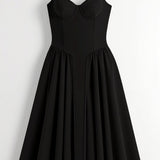 Odete - Vestido midi con corsé definido